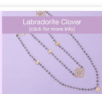 labradorite clover necklace