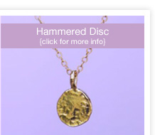 hammered disc necklace