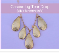 cascading tear drop necklace